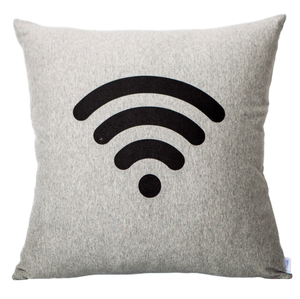 À plate couture - Coussin wifi gris