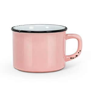 Tasse Cappuccino Enamel Rose