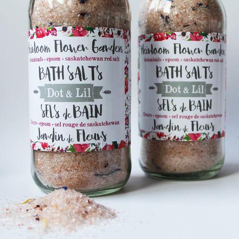 Dot & Lil -  Sel de bain héritage jardin fleuri